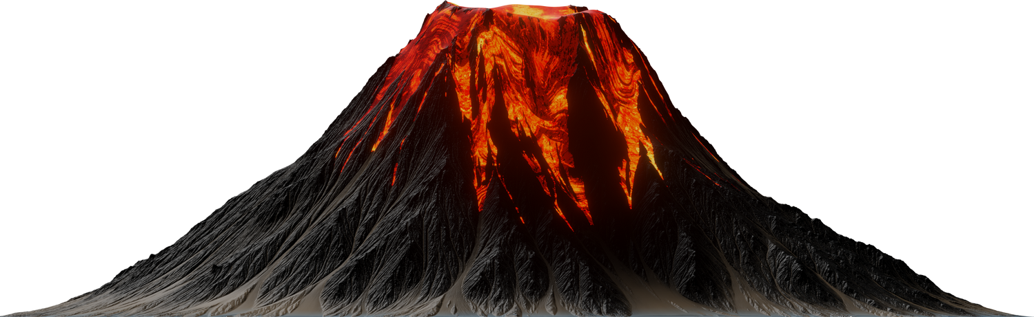 Volcano Eruption Illustration 